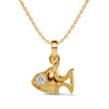 Fish Charm Solitaire Pendant