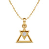 Traingle Charm Solitaire Pendant