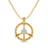 Peace Charm Solitaire Pendant