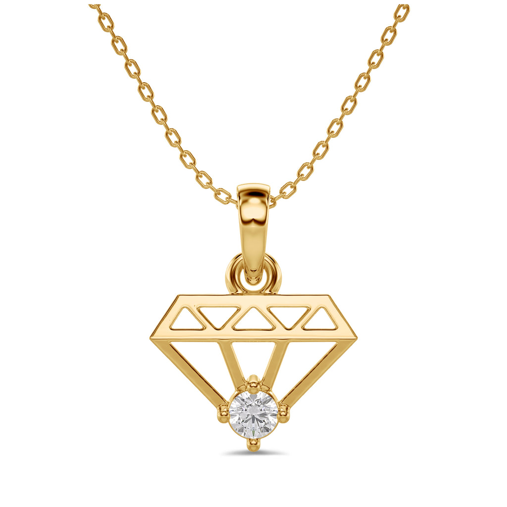 Diamond Motif Statement Pendant