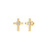 Plus Charm Solitaire Earring