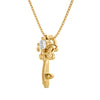 Key Charm Solitaire Pendant