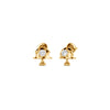 Church Bell Solitaire Earring